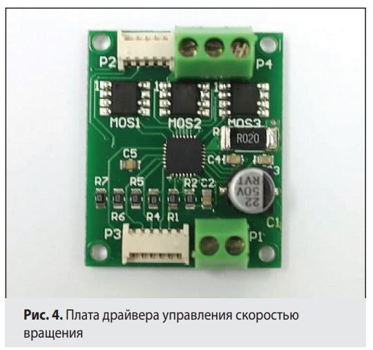 Рис. 4. Плата драйвера управления скоростью вращения