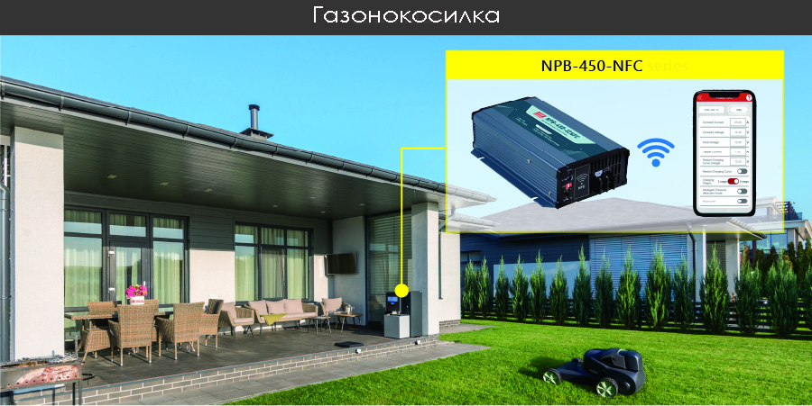 Вариант применения зарядного устройства NPB450NFC MW