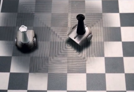 Роботы с фигурами - магические шахматы
