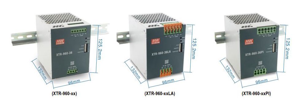 Внешний вид серии XTR-960 MEAN WELL